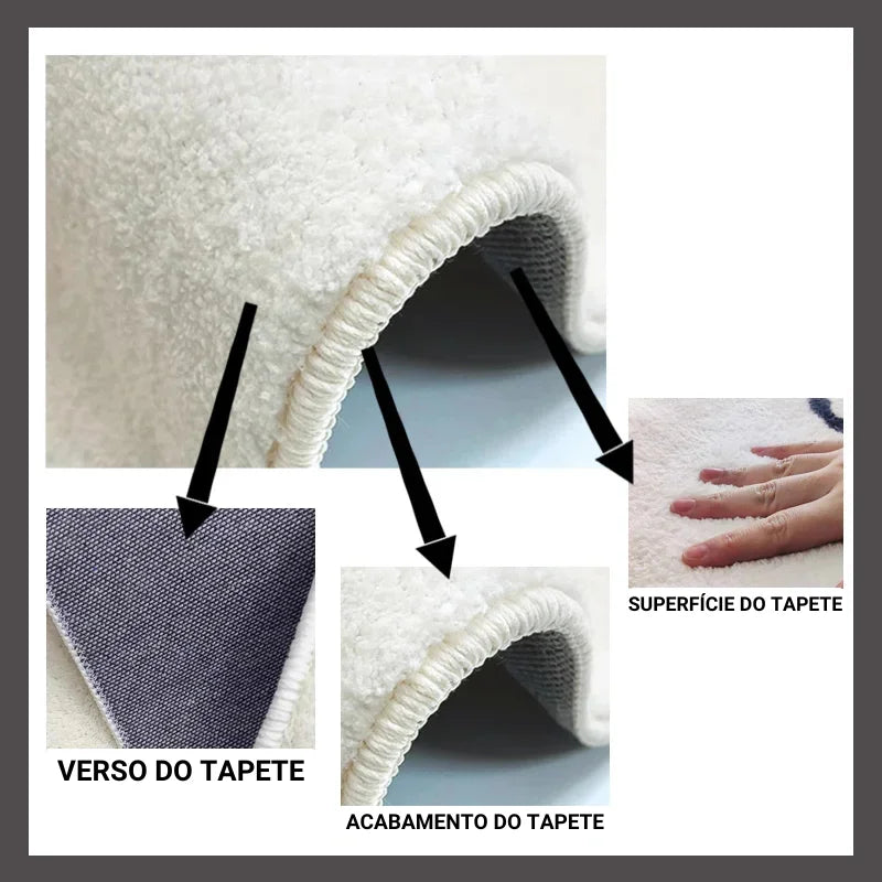 Tapete Irregular Plush para Sala e Quarto Laresia