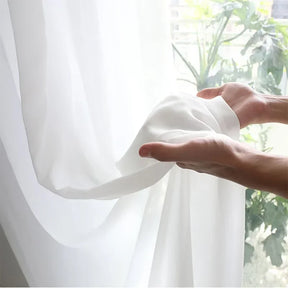 Cortina de Tule Branco Chiffon Super Leve para Sala e Quarto Laresia