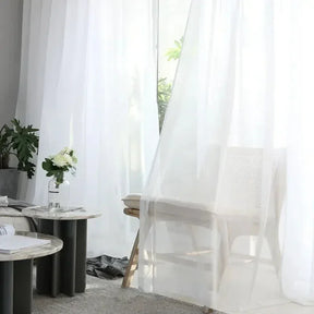 Cortina de Tule Branco Chiffon Super Leve para Sala e Quarto Laresia