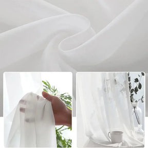 Cortina de Tule Branco Chiffon Super Leve para Sala e Quarto Laresia